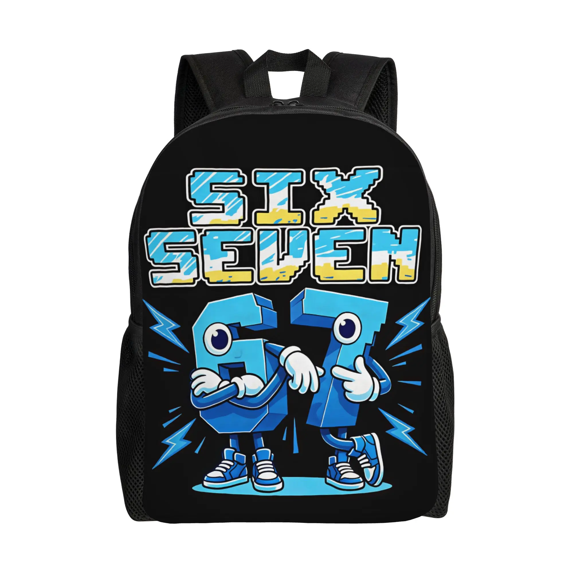 Funny 6 7 Meme Backpack Student  Big Backpacks Polyester Stylish School Bags Workout Colorful Rucksack
