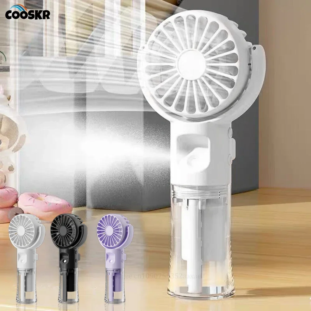 

Mini Handheld Humidifier Fan Portable Mist Fan USB Rechargeable Battery Fast Charging Water Spray Hand Fan with Humidifier