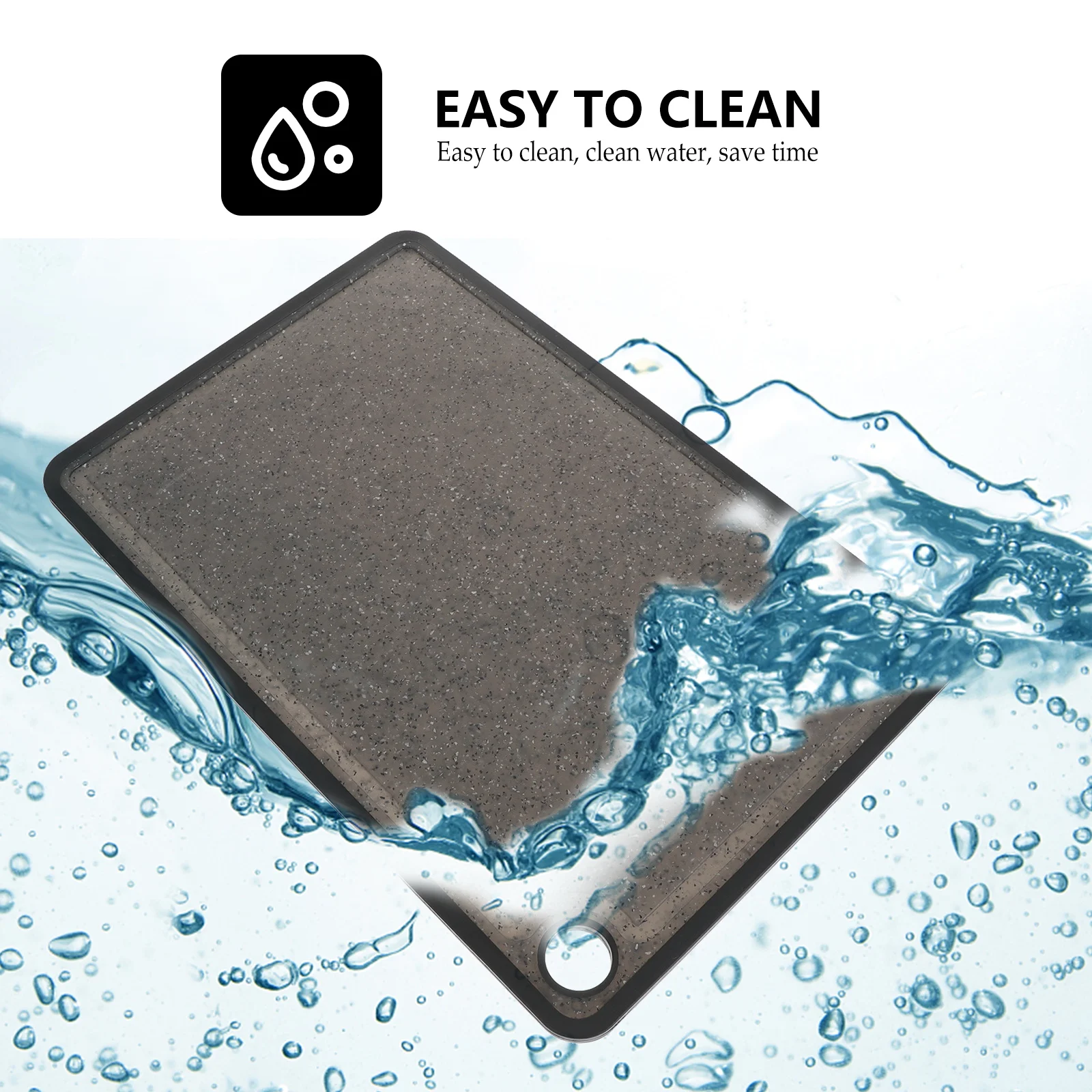 

1pc Plastic Cutting For Home Kitchen Fruit Vegetable Meat Chopping Board Lightweight Portable Food Prep Board Marble