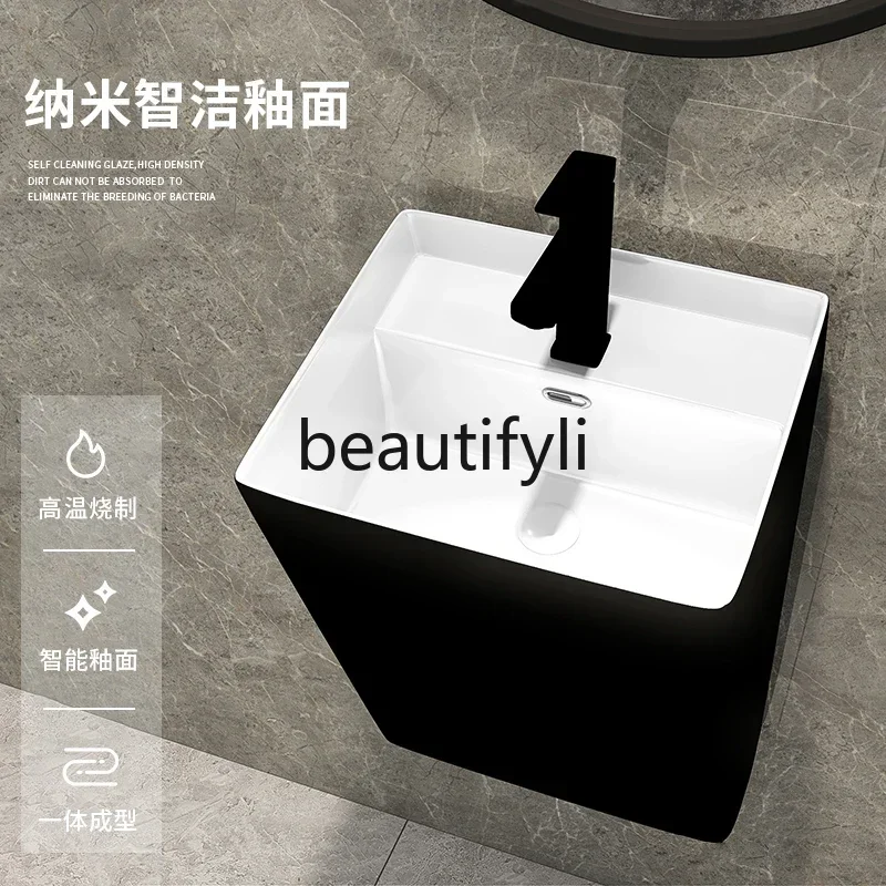 ss K178 ss25 حوض غسيل منزلي مثبت على الحائط حوض غسيل متكامل مثبت على الحائط حوض غسيل سيراميك شرفة معلقة #3