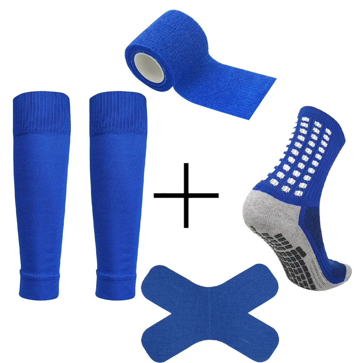 

4-piece set of men's and women's football socks, anti-slip socks, sweat-absorbing sports socks, adhesive training sock sets