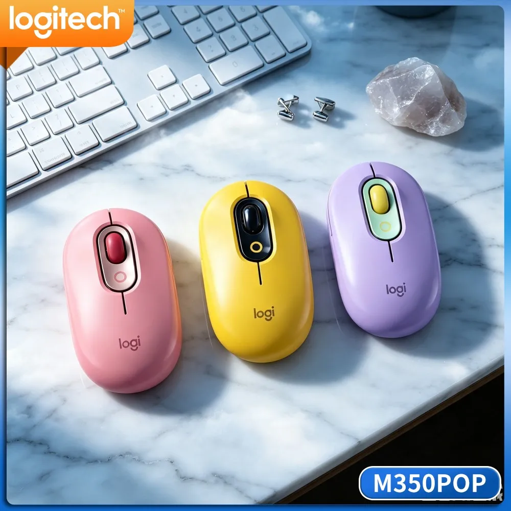 Logitech POP Wireless Mouse Dual-Mode Bluetooth 2.4GHz Silent Scroll 18-Month Battery for Forest Trip Nature Work Spot Use