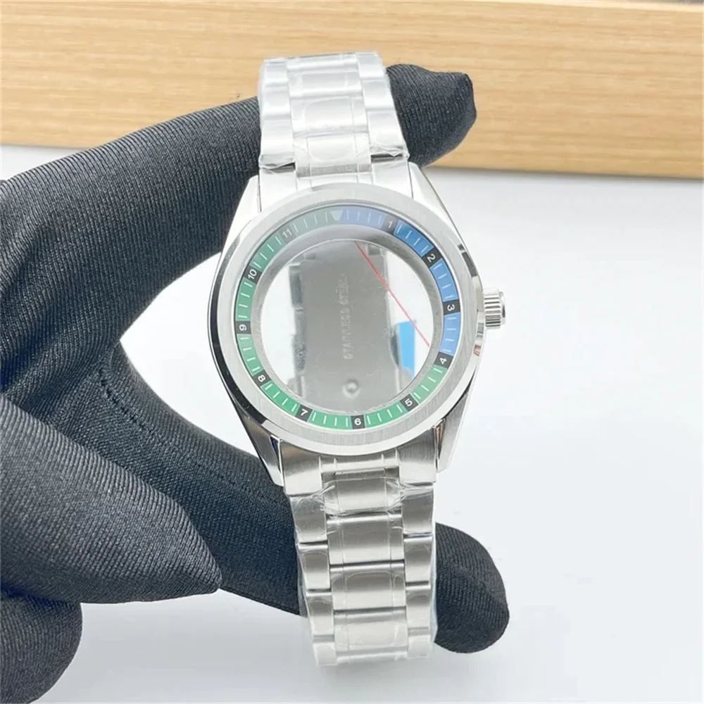 Accessoires de Modification de Montre Mécanique SION L, Boîtier en Verre Saphir en Acier Inoxydable, Ensemble de Bracelets pour Mouvement NH35 NH36, à Faire Soi-Même