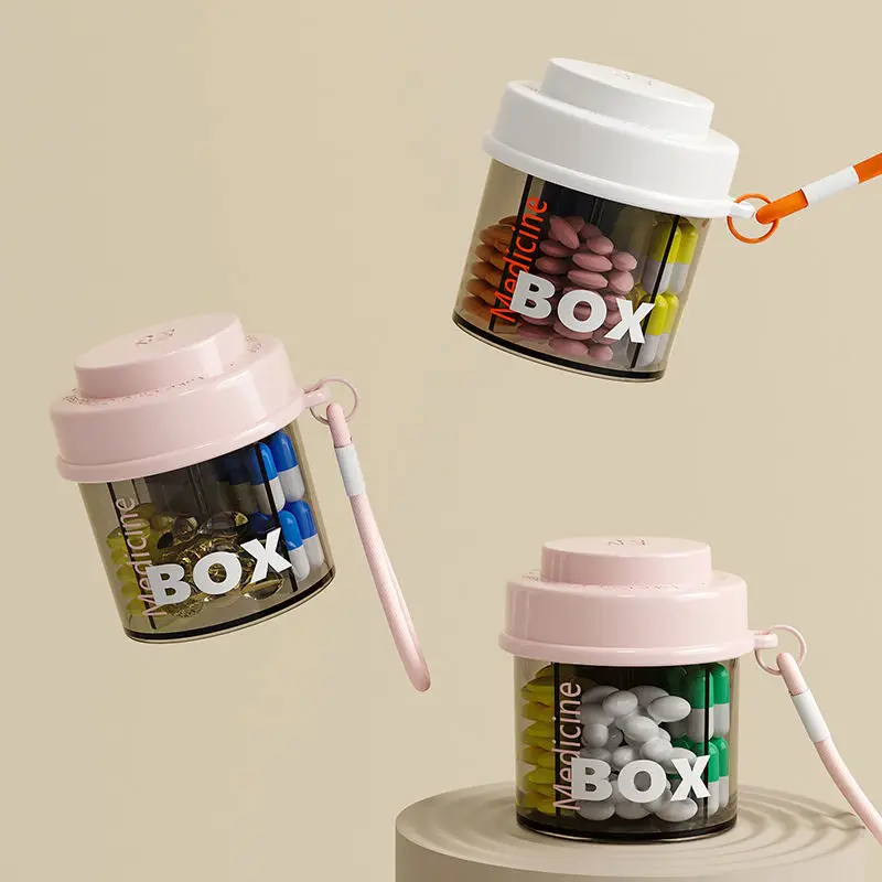 

Pill Box Pill Case 4 Grids Tablet Pill Organizer Case Dispenser Travel Tablet Holder Container Medicine Drug Storage Box