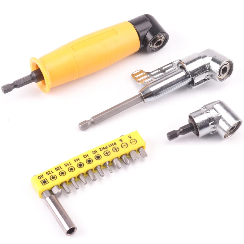 Batch head corners Turning screwdriver Electric drill 90 degrees turn electric corner universal right angle socket extension