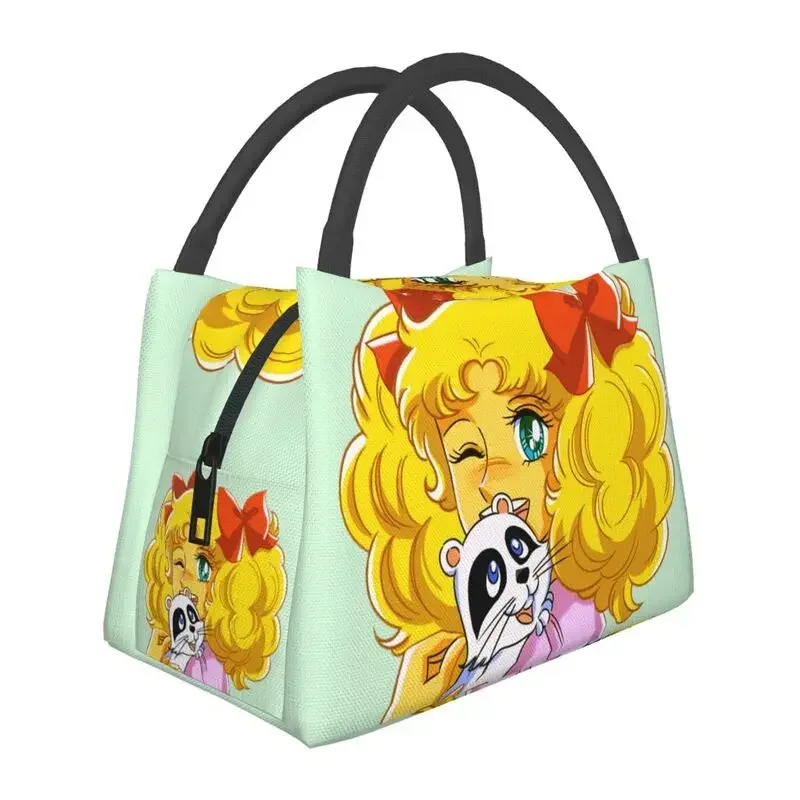 Candy Candy Portable Lunch box Women Japan Anime Manga Cooler Thermal Food Insulated Lunch Bag Travel Work Pinic Container