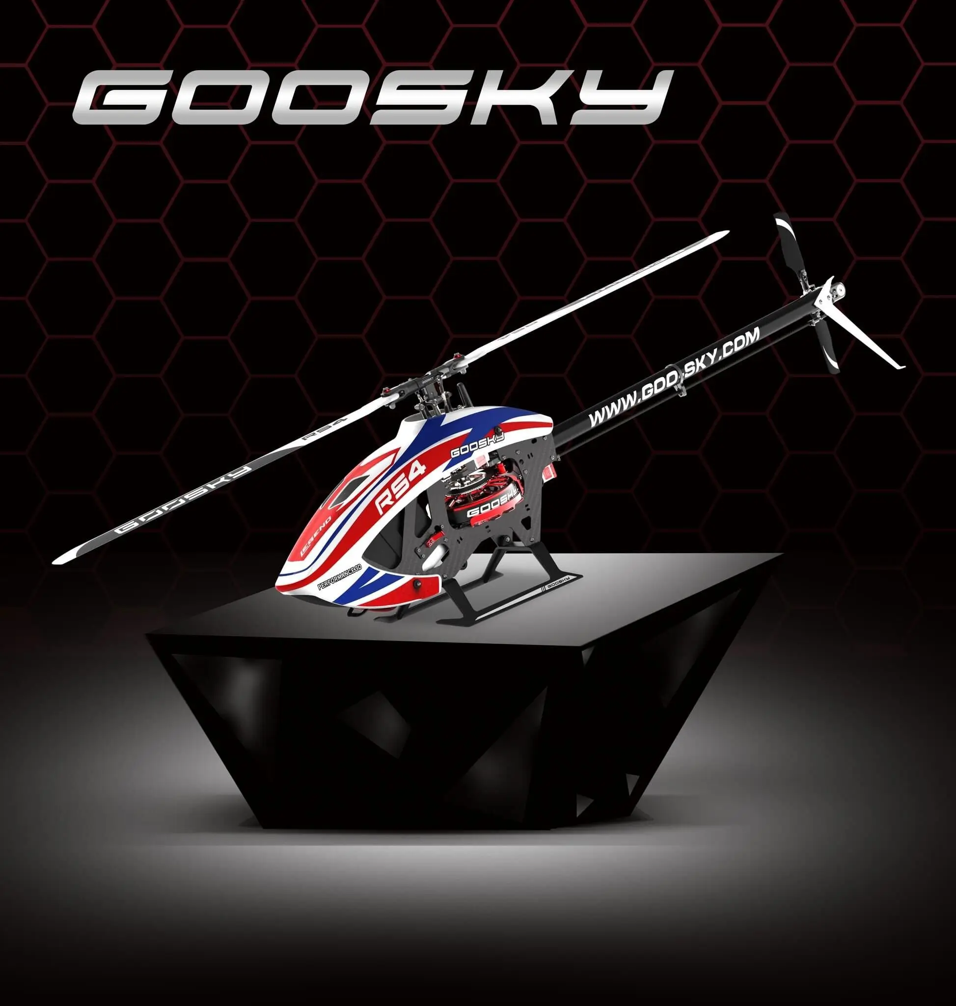 In Stock GooSky RS4 VENOM Legend 6CH 3D Direct Drive Brushless Motor 380 Class Flybarless RC Helicopter Kit Version