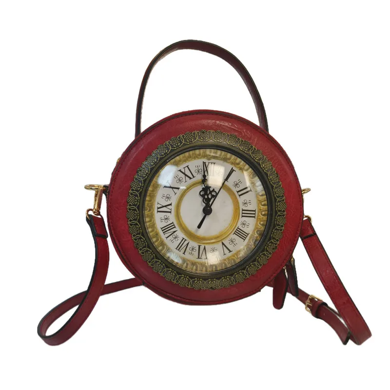 Women's Handbag Tote Bag Temu Retro Personalized Clock Diagonal Cross Bag Creative Clock Design 3D Hand-held Shoulder Bag New