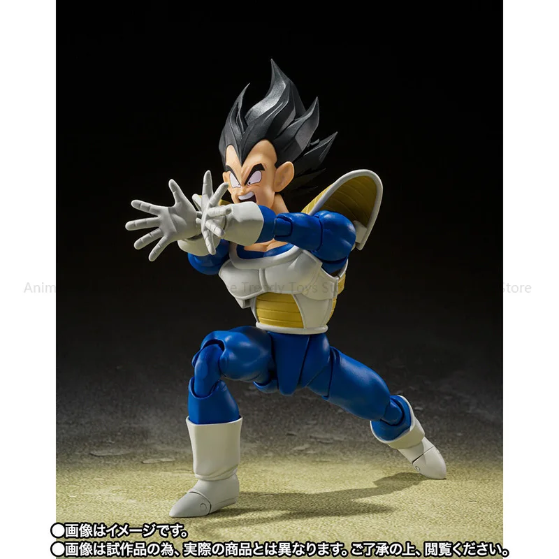 En Stock Bandai Anime figura de acción Dragon Ball Z SHF Super Saiyan Prince Vegeta IV 24000 potencia modelo terminado juguete para regalo