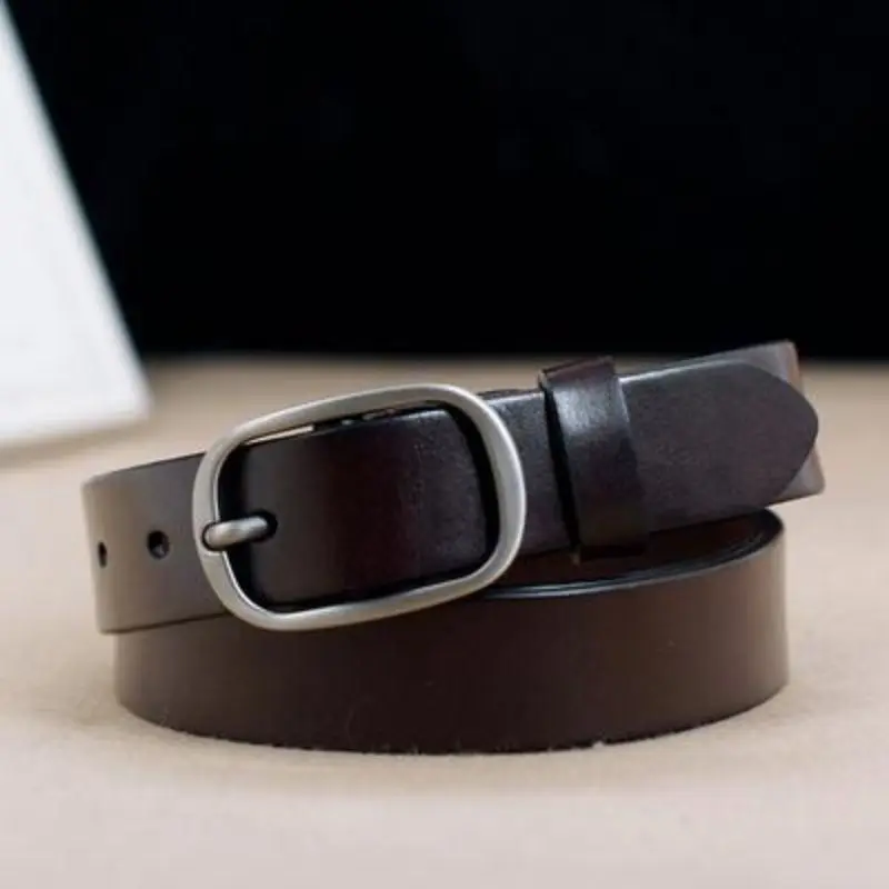 2.8CM Womens Belt Genuine Leather Ladies Thin Belts for Women Luxury High Quality Female Jeans Strap Fashion