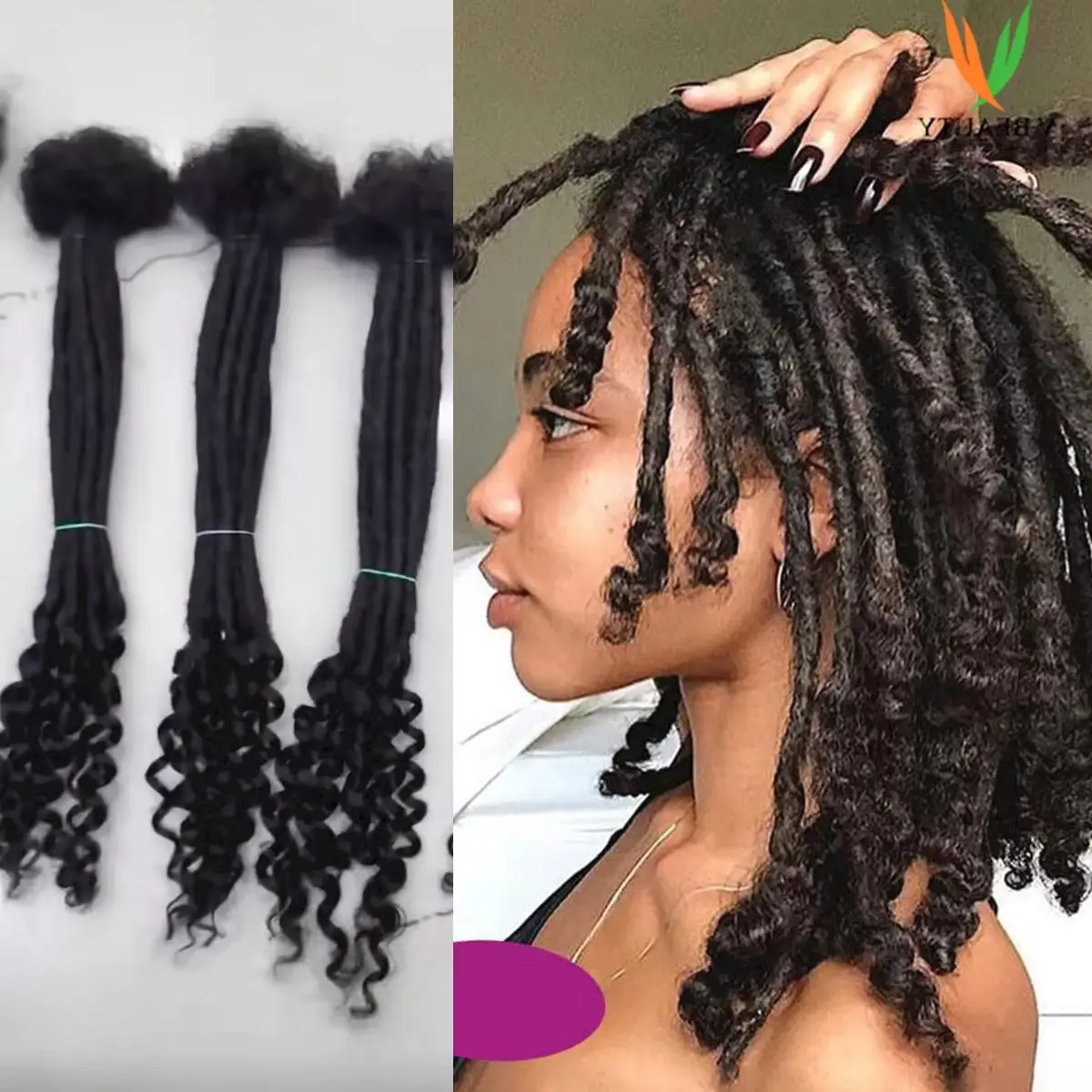 

14inch Dreadlocks Human Hair Crochet Human Hair Locs Extension with Curl 10strands/pc Handmade Locs for Women