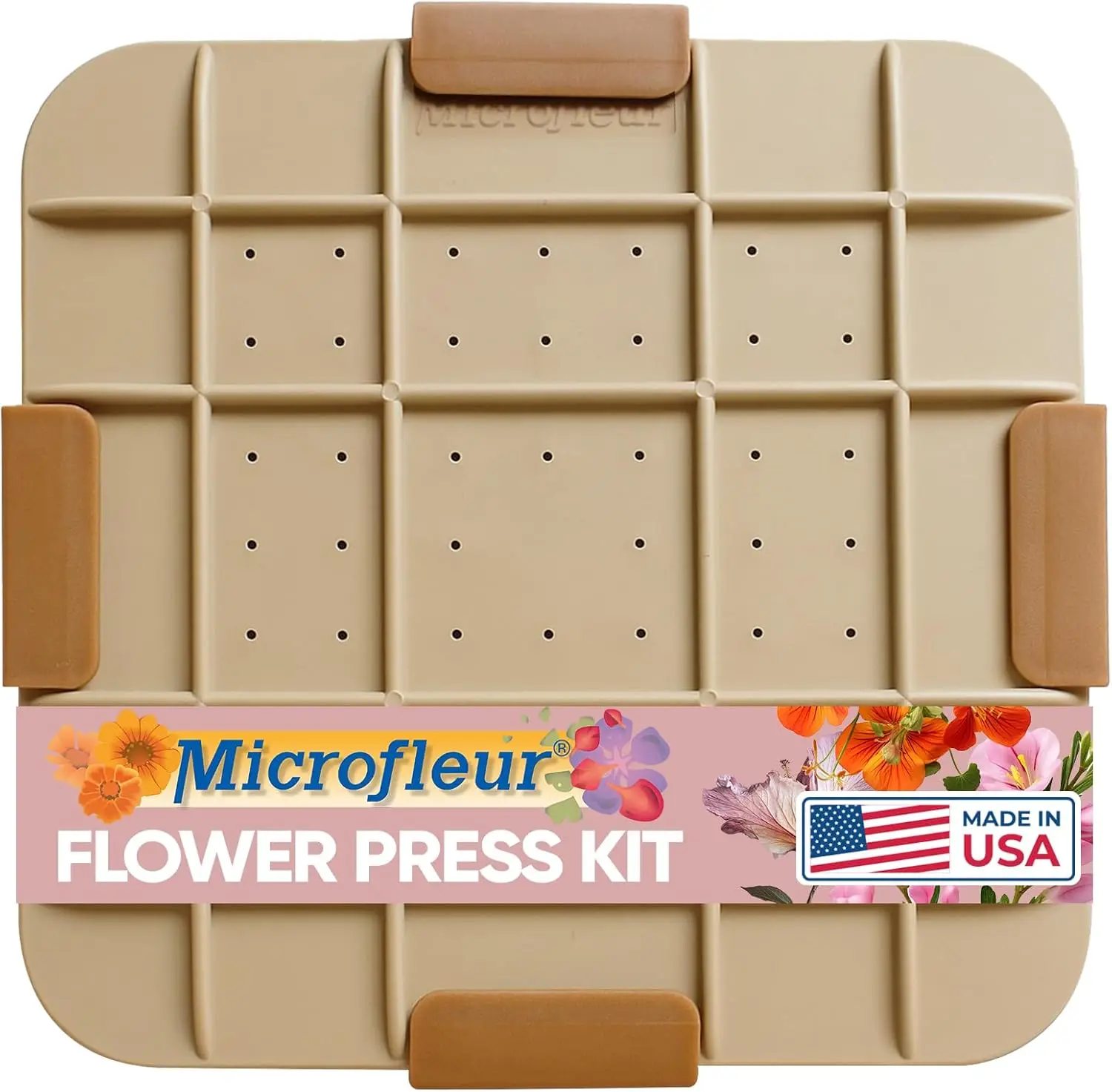 

Max Art Flower Presser Kit – Quick & Easy Pressing with Washable Cloth, Vibrant Color Retention, Fits Most Microwaves