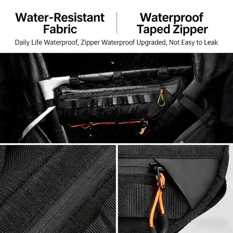 

31BE Bicycles Under Tube Bag, Cycling Frame Pouches Waterproof Bicycles Beam Pouches Front Crossbars Bag for Riding Sports