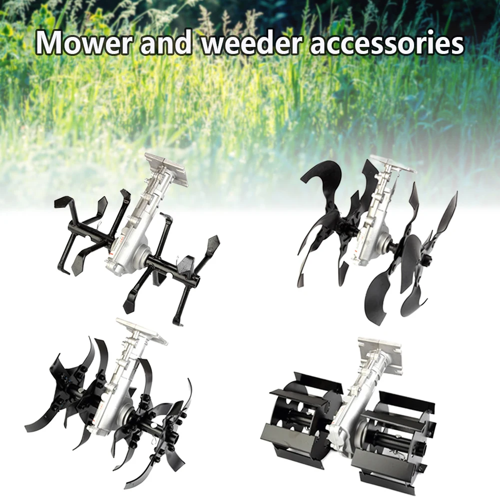 Garden Tool Accessories Lawn Mower Blades Mower Work Head Loosen Soil Head Weeding Ditching Wheel Garden Tools 26 28 Tube 7T