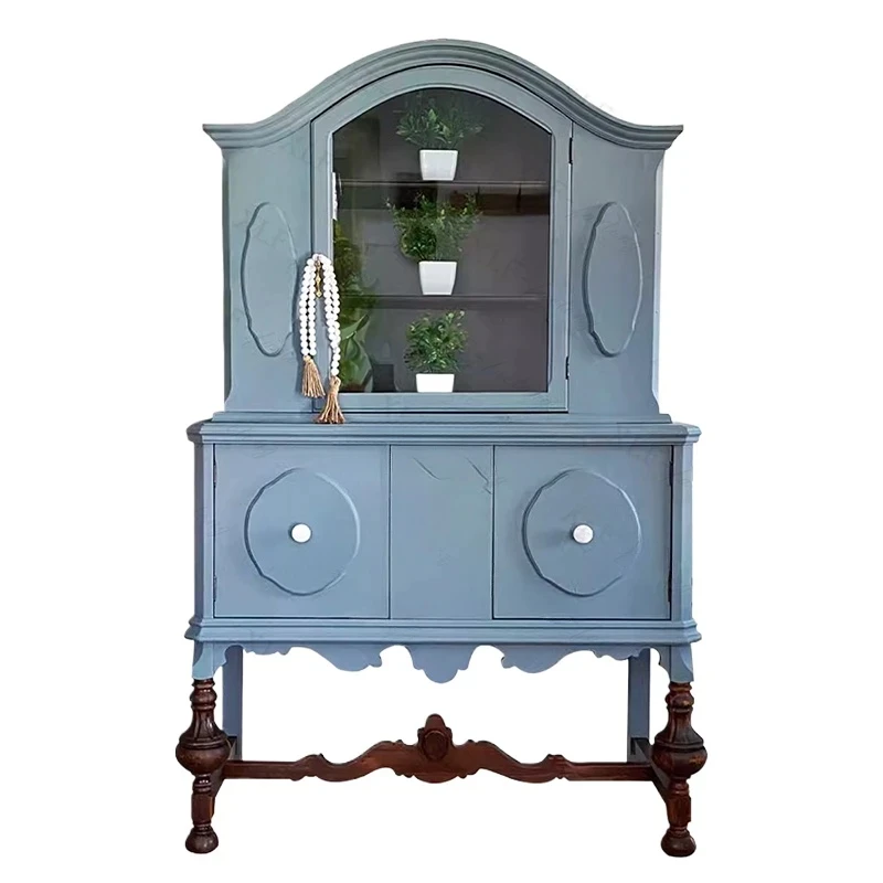 

Французский старый резной шкафчик из массива дерева, винный шкаф, боковой шкаф, европейский пасторальный ретро