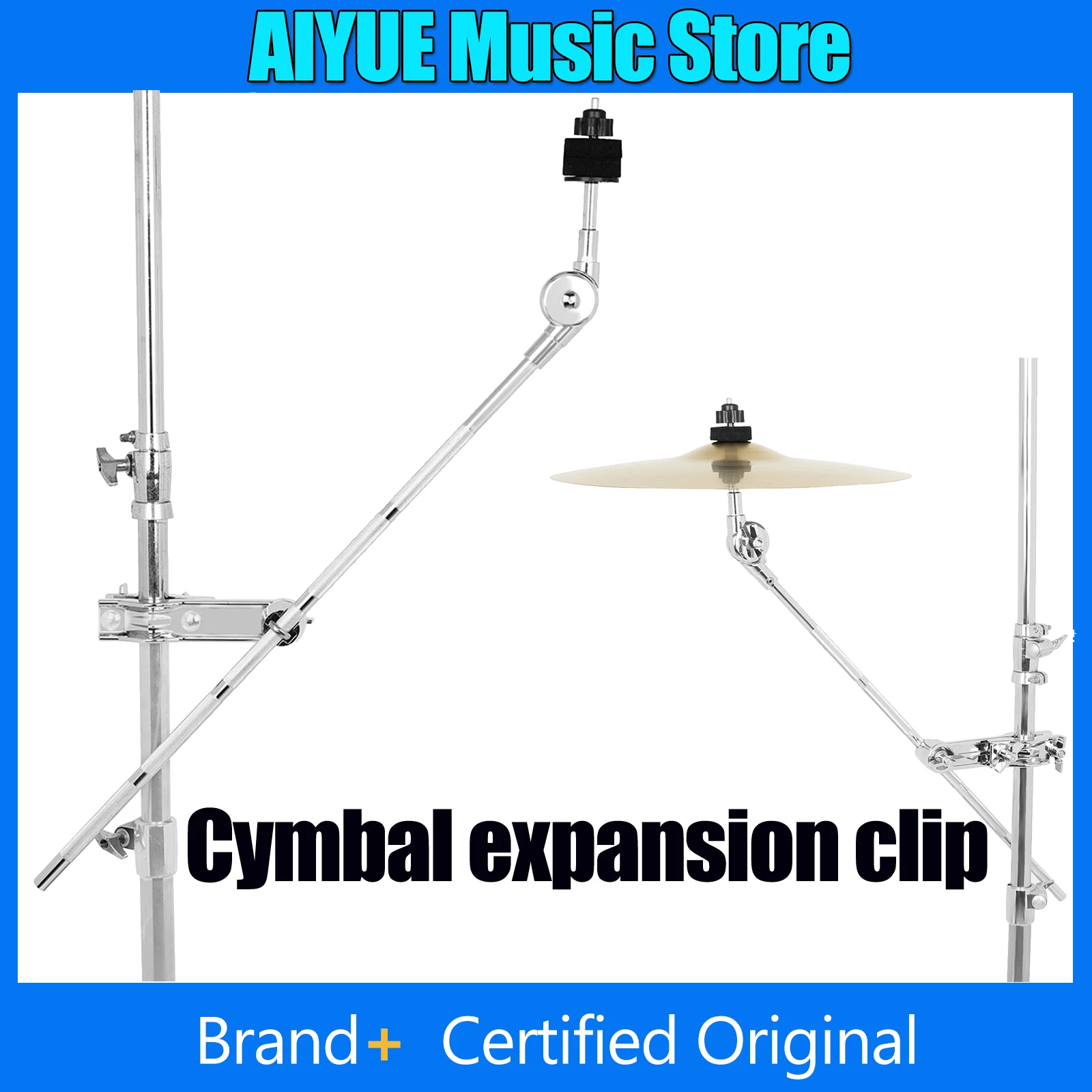 

Drum Extension Clip Bracket Metal Cymbal Ratchet Clamp Expand Arm Universal Cymbal Stand Support For Most Standard Drum Set