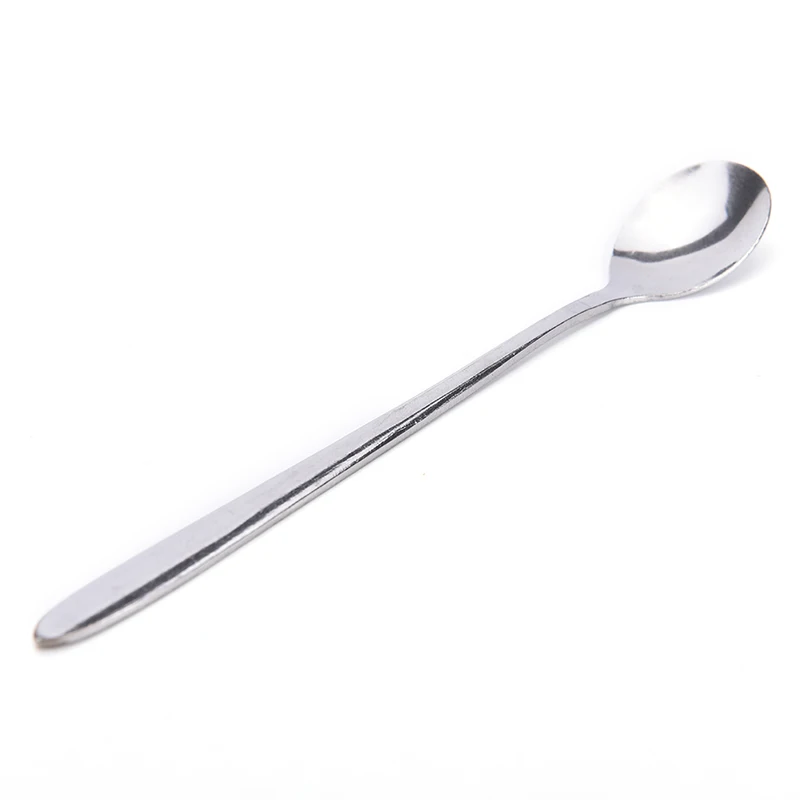 1Pcs 16cm Long Handle Coffee Latte Spoon Food Grade Stainless Steel Glass Ice Cream Sundae Tea Spoon Kitchen Tableware