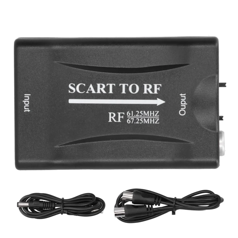 Adaptateur vidéo péritel vers RF pour convertisseur de sortie RF 67.25Mhz/61.25Mhz pour boîtier TV