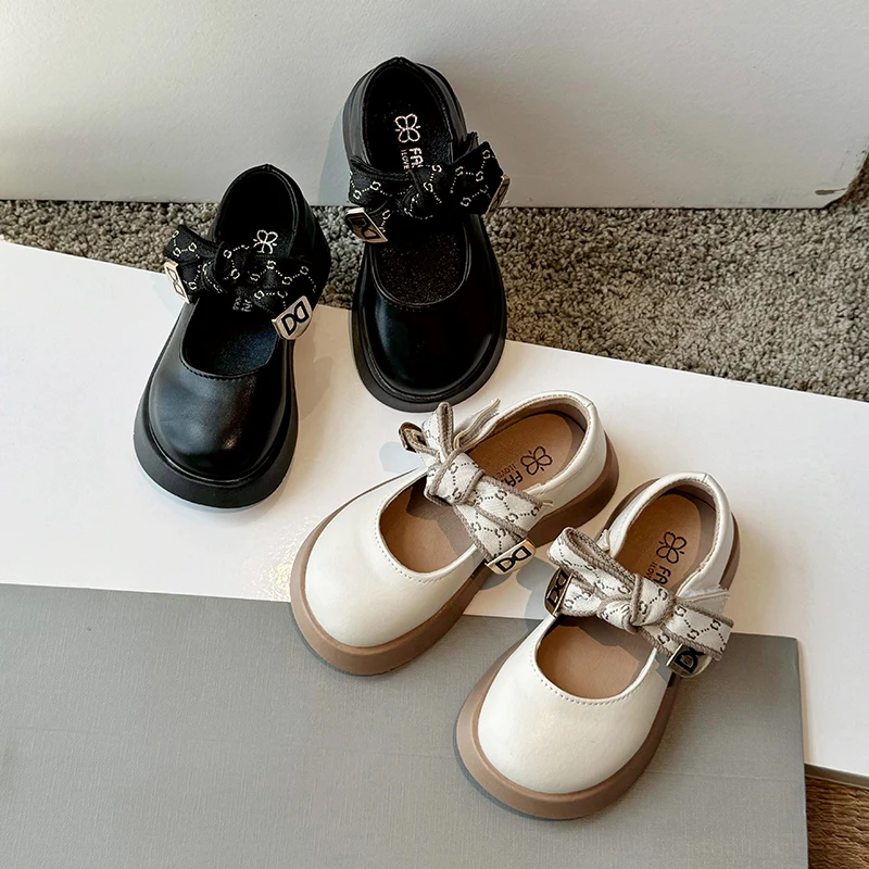 

Новинка 2023 года, детские осенние матовые кожаные туфли Мэри Джейн с открытым носком, детская обувь на плоской подошве, массивная школьная модная детская кожаная обувь