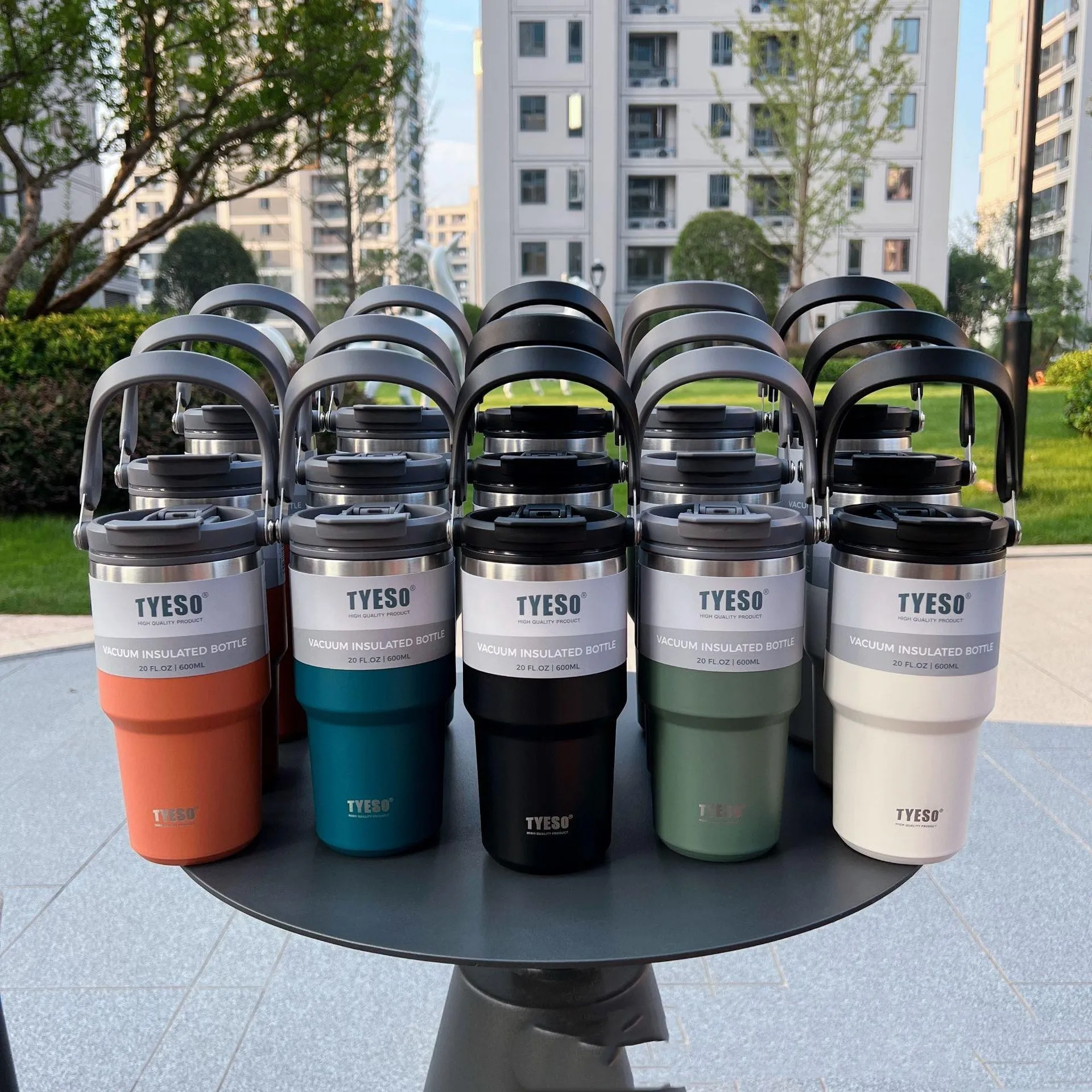 Tyeso Thermos Bottle Stainless Steel Coffee Cup Cold And Hot Double-layer Insulated Cup Thermo Water Bottle Car Travel Mug