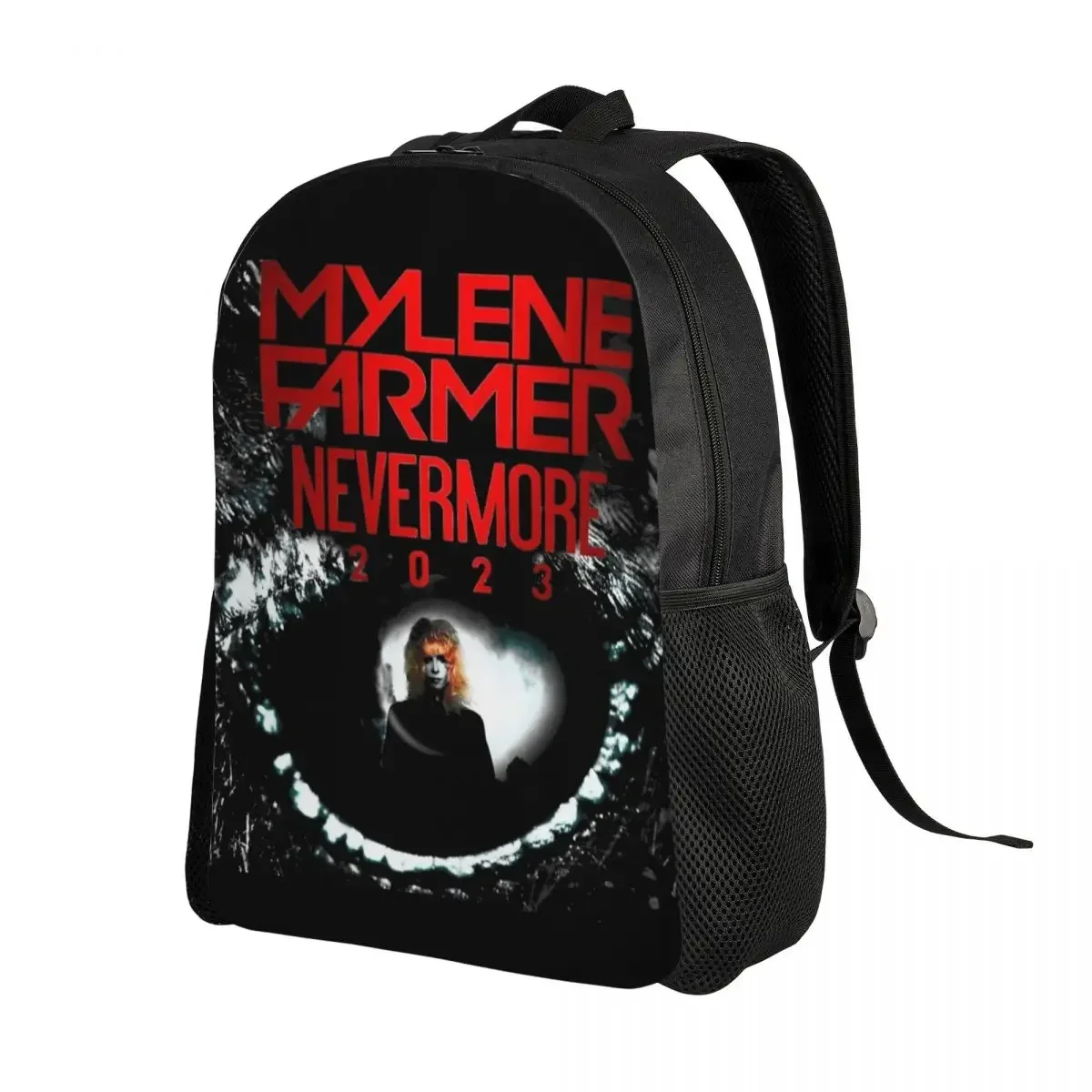 Personalized Mylene Farmer Nevermore 2023 Backpack Men Women Casual Bookbag for College School French Singer Bags