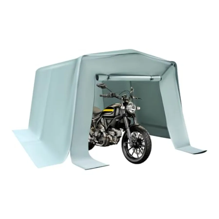 6x10ft Portable Carport, Storage Shelter Shed, Outdoor Garage Canopy with Roll up Doors and Vents, Garages Tent for Cars, Boats