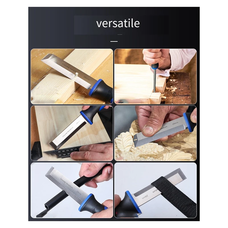 Woodworking Right Angle Chisel Multipurpose Core Percussive Angle Chisel Chrome Vanadium Steel Handle Slotting Cutting