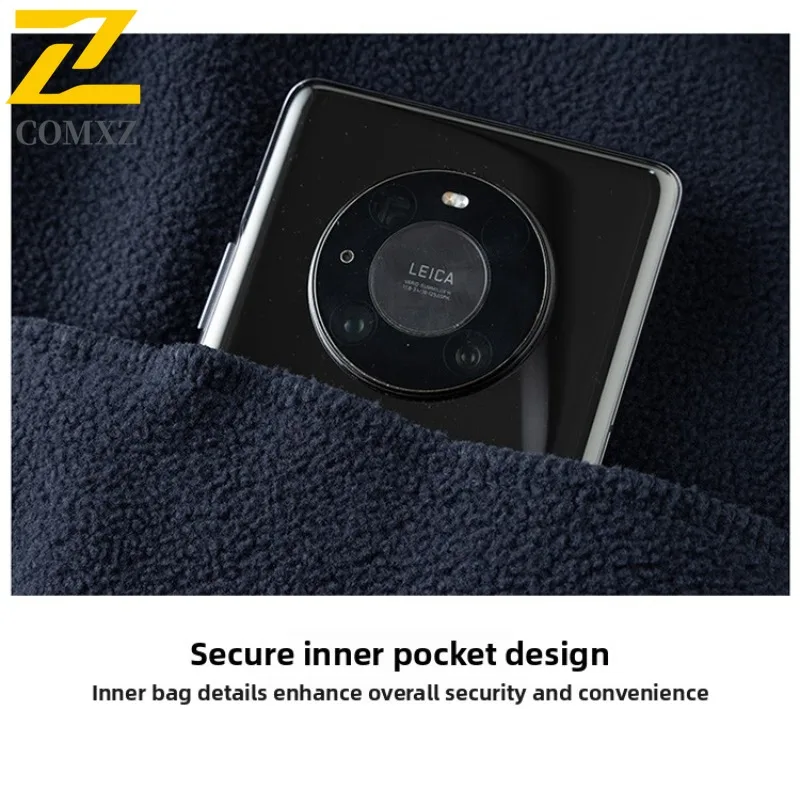 سترة رجالي COMXZ بياقة واقفة، سترة مريحة كاجوال سميكة للأعمال، لون سادة ممتاز، ملابس شتوية جديدة خفيفة الوزن #6