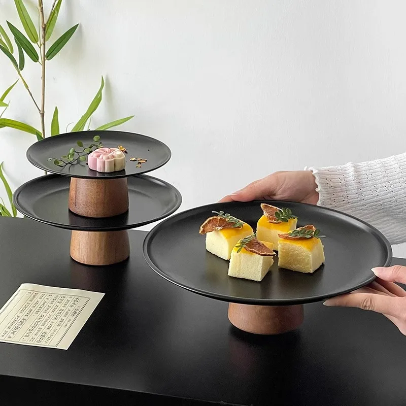Stilt Pastry Plate Living Room Entrance Key Sundries Storage Tray Afternoon Tea Cake Dessert Plate Multi-functional Storage Tray