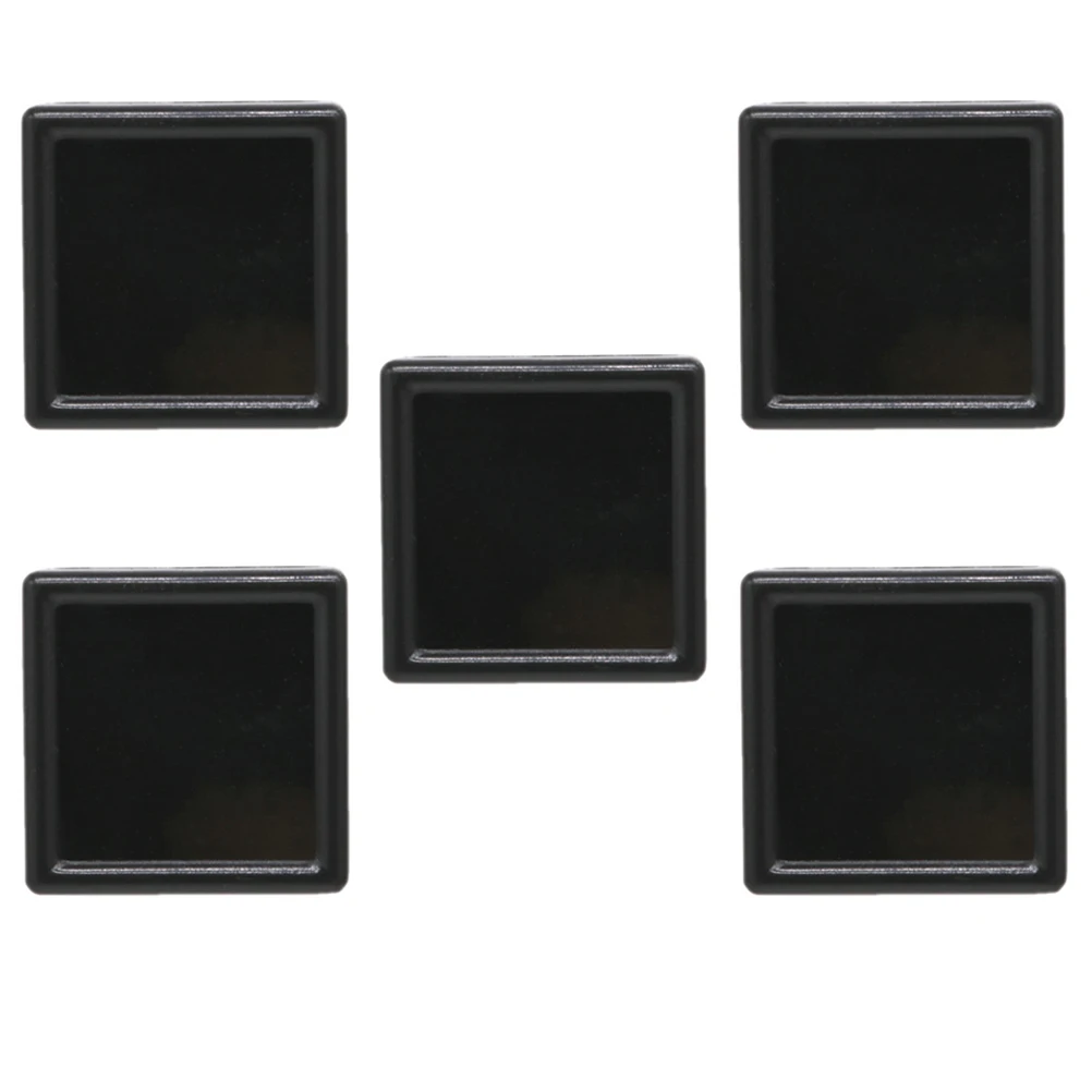 

5Pcs Gemstone Display Boxes Clear Lids Jewelry Case Necklace Earrings Black Plastic Storage Gift Box Gems Jar Ring Display Case