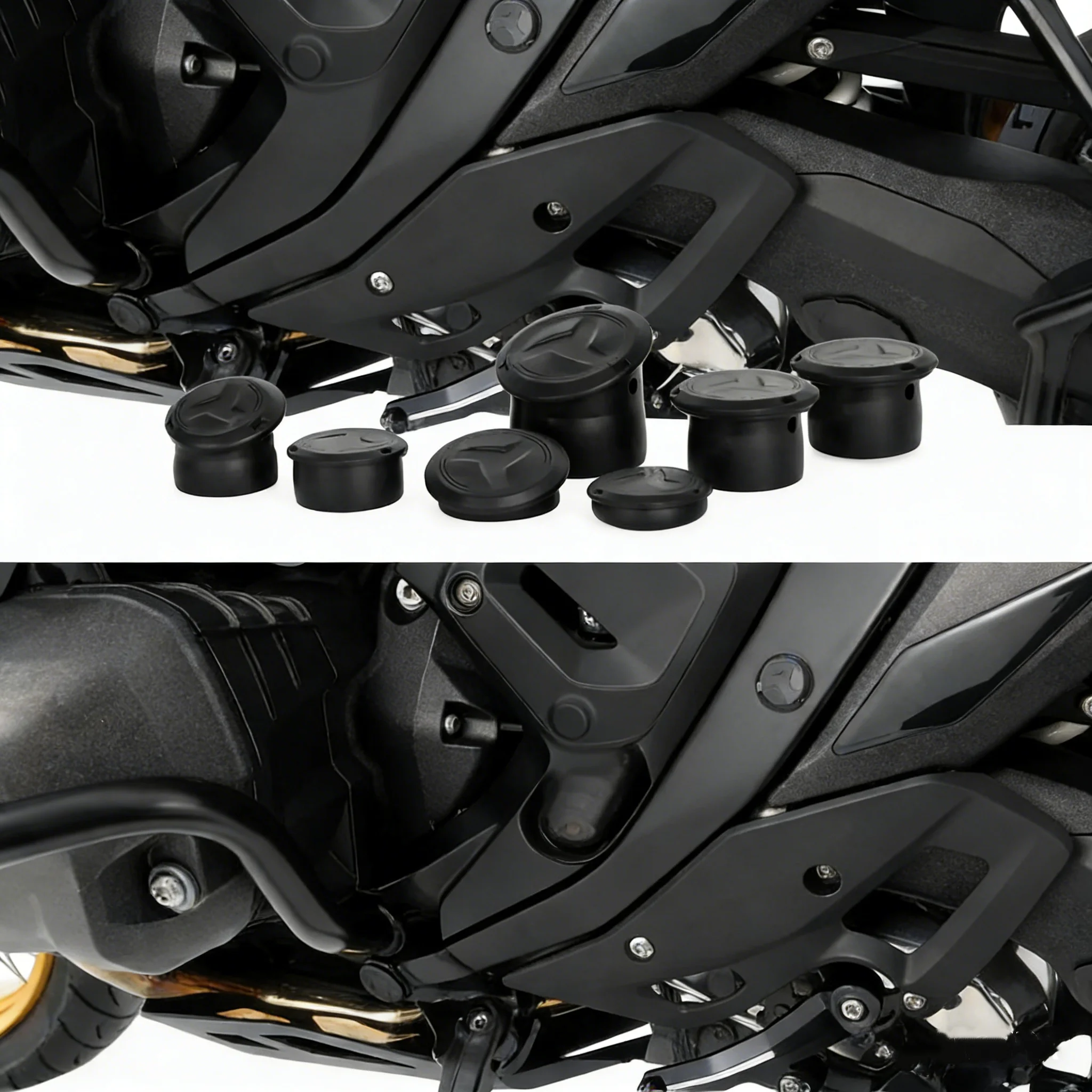 

For BMW R1300GS R 1300GS Adventure R1300 GS ADV 2024 2025 Motorcycle Frame Hole Cover Caps Plug Decorative Frame Cap Set