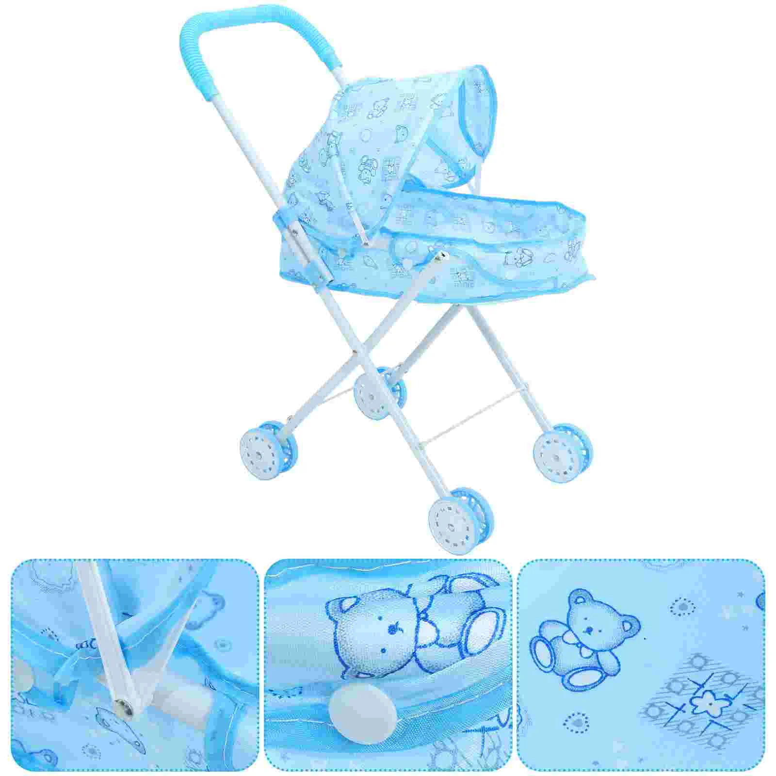 

Stroller Dolls Toy Strollers Cute Iron Frame for Toddler Ornament