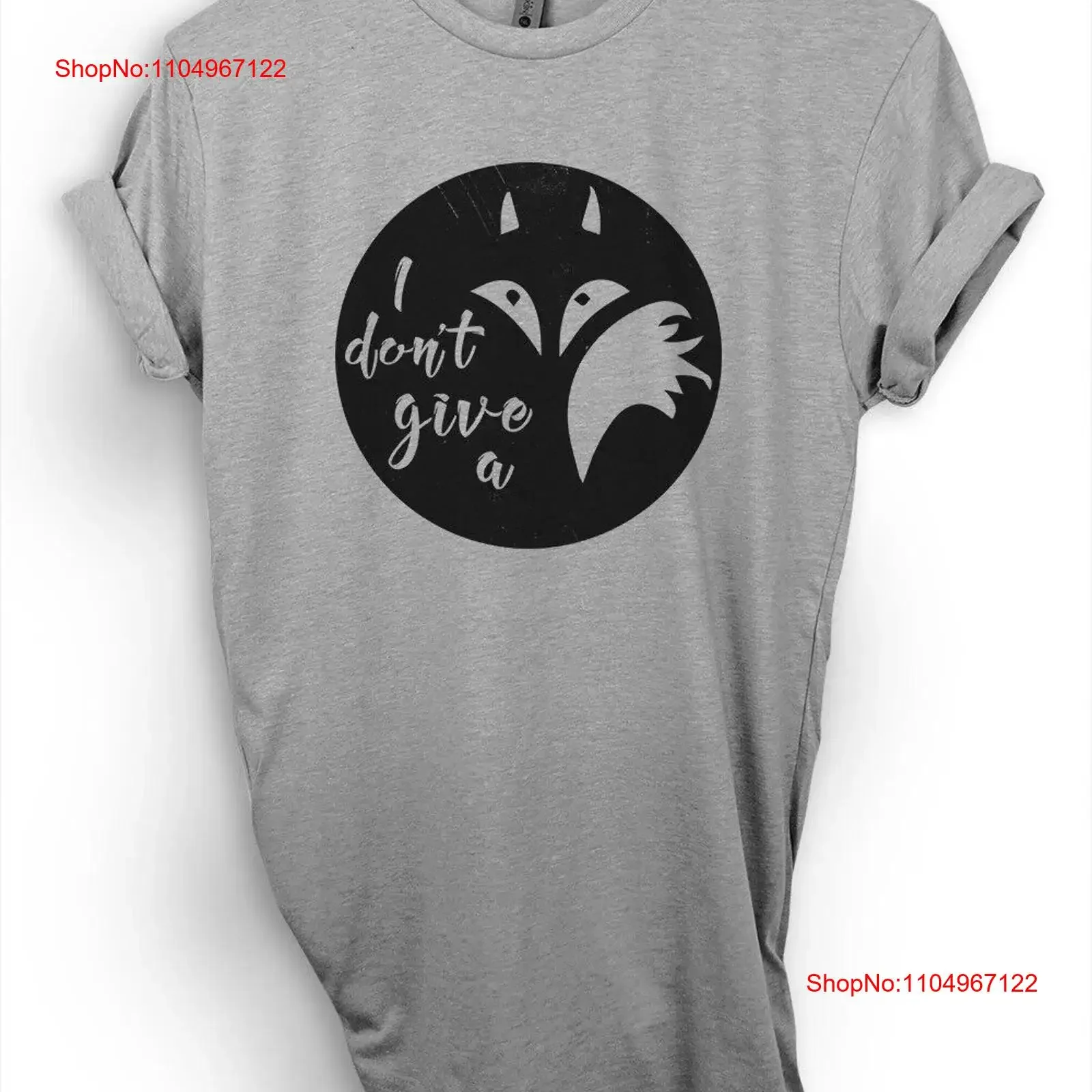

I Don't Give A Fox Sake T Shirt Funny Pun Puns vintage Washed Unisex Comfortable streetwear Slightly homme Soft Versatile