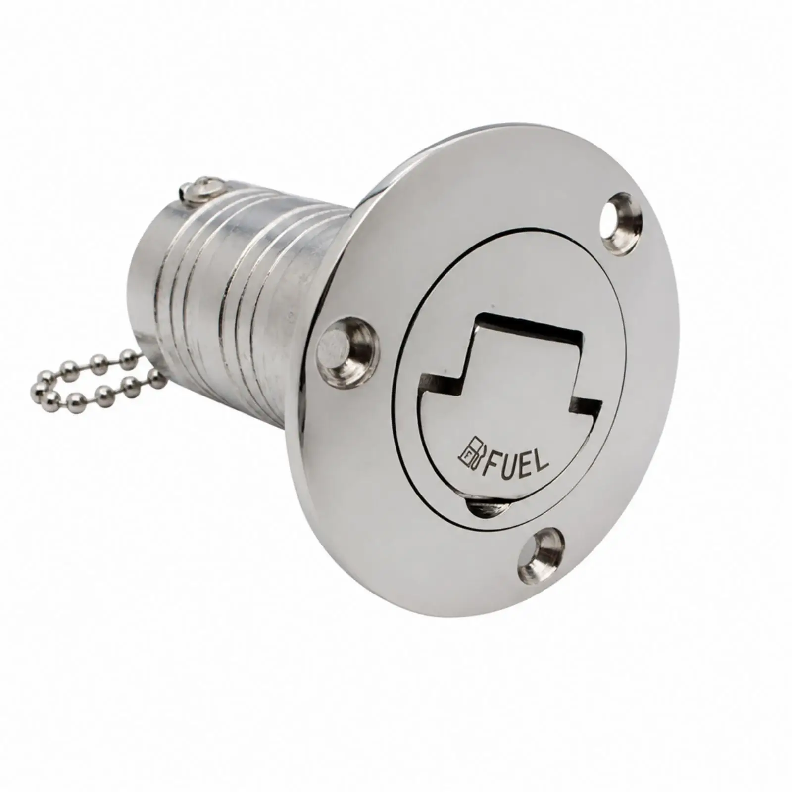316 Stainless Steel Marine Refueling Port Inlet Refueling Port Inlet with Hinged Flip-up Cover 38mm for Recreational Vehicles,