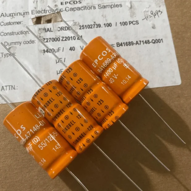 10pcs/lot B41689-A7148-Q1 1400UF 40V EPCOS axial electrolytic capacitor 18 * 40 free shipping