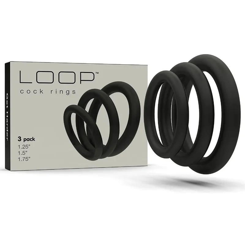 Set 3pcs Silicone Semen Lock Ring Men Time-Delay Ejaculation Penis Cock Rings Male Adult Sex Toys Luminous Locking Ring