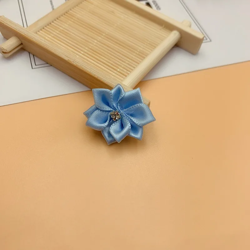 24 stücke 48 stücke Band Blume mit Diamant DIY Kleidung Zubehör kinder Stirnband Haarnadel Zubehör 2,5-3CM – Detail 23