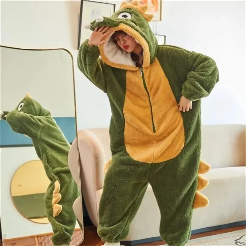 Kigurumi Adult Crocodile Cosplay Costume Halloween Animal Onesies Unisex Cartoon Pajamas Party For Female Male