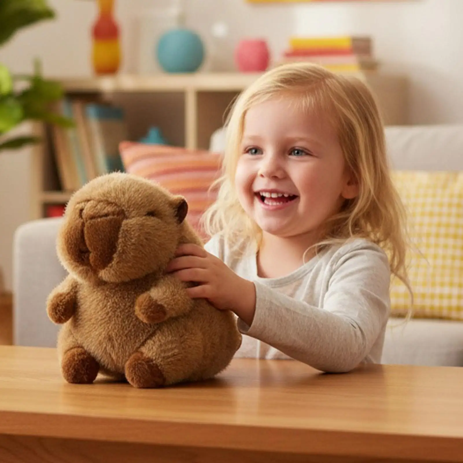 Zabawka śpiewająca kapibara, elektryczna, interaktywna, pluszowa, elektroniczna, dla chłopców i dziewczynek, do przedszkoli, na urodziny, święta.