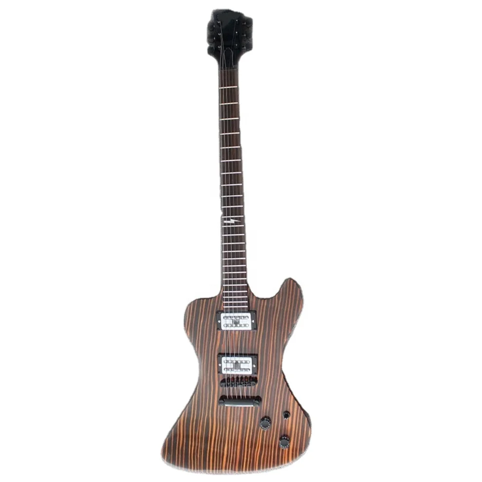 

STLF Weifang 6 String RD zebra Wood Electric Guitar/Guitar
