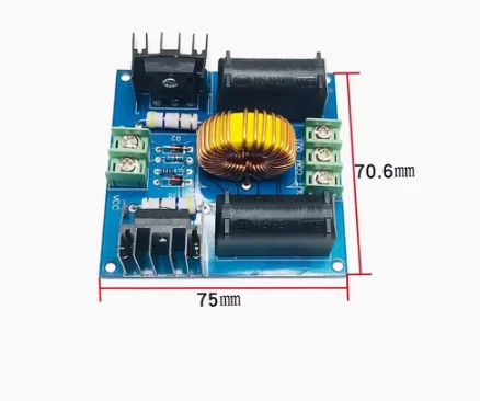 DC 12-30V ZVS Low Voltage Induction Heating Board Tesla Coil Flyback Driver 30mm Large Heat Sink Module Heater