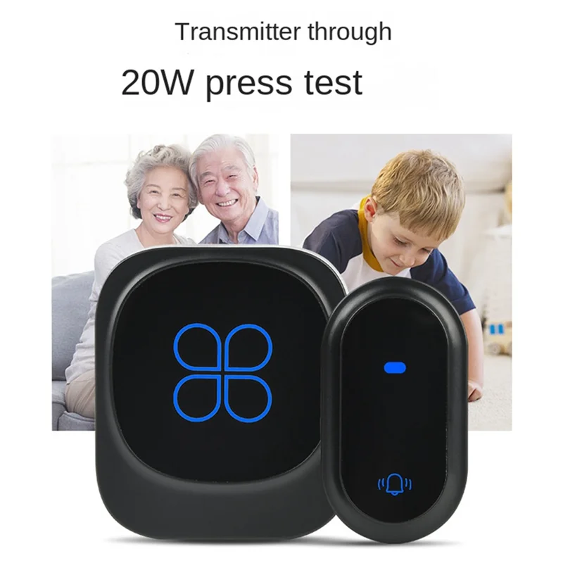 مقاوم للماء جرس الباب الذكي جرس الباب اللاسلكي IP68 جرس الباب المنزلي ذكي 38 أغنية 4-Level التحكم في مستوى الصوت-ABJU