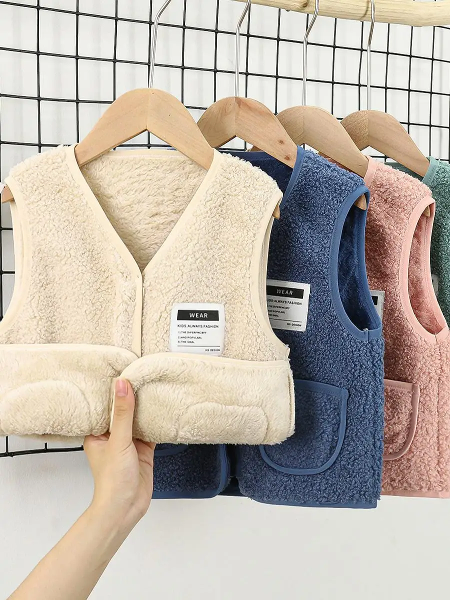 

Жилет Thiened Fce для малышей, осенне-зимняя верхняя одежда, теплый детский весенне-летний кардиган Sle Cleanfit Sle, другой материал 00%