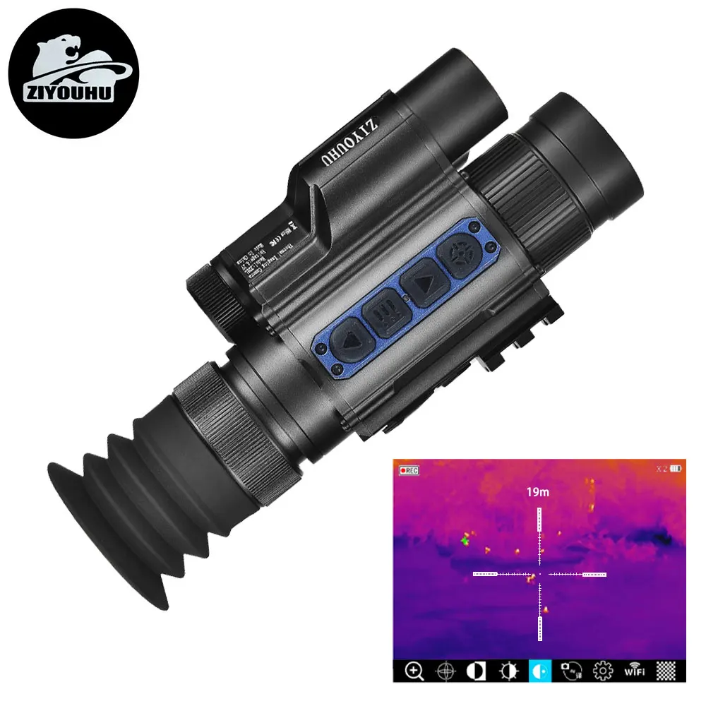 

ZIYOUHU 25 мм монокулярный тепловизионный встроенный дальномер для охоты, поиска, обнаружения дальнего действия, тепловизор Crosshair