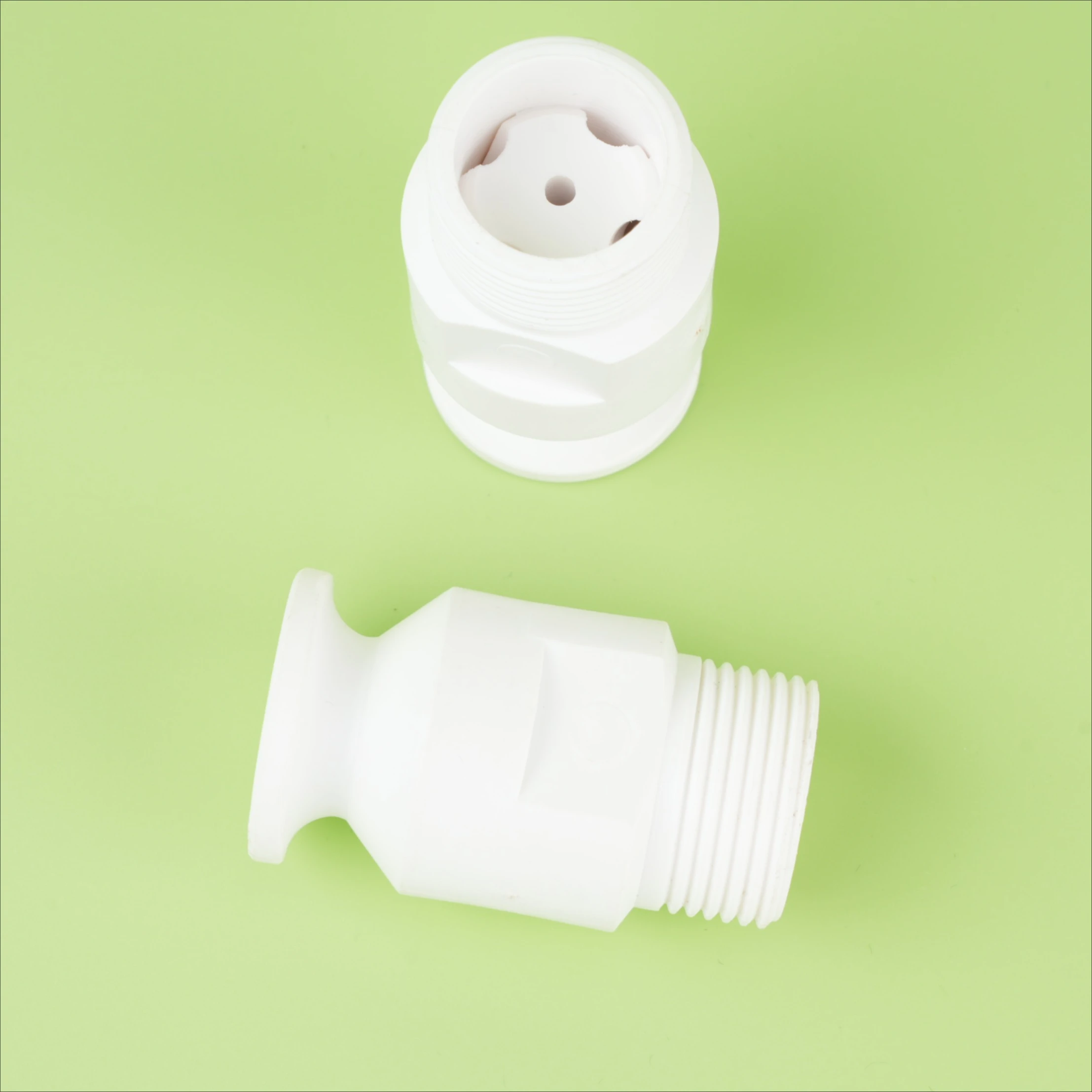 PTFE Full Cone Spray Nozzle Male Thread Plastic Anti‑Corrosion Industrial Spraying Nozzle For Chemical Washing Tower
