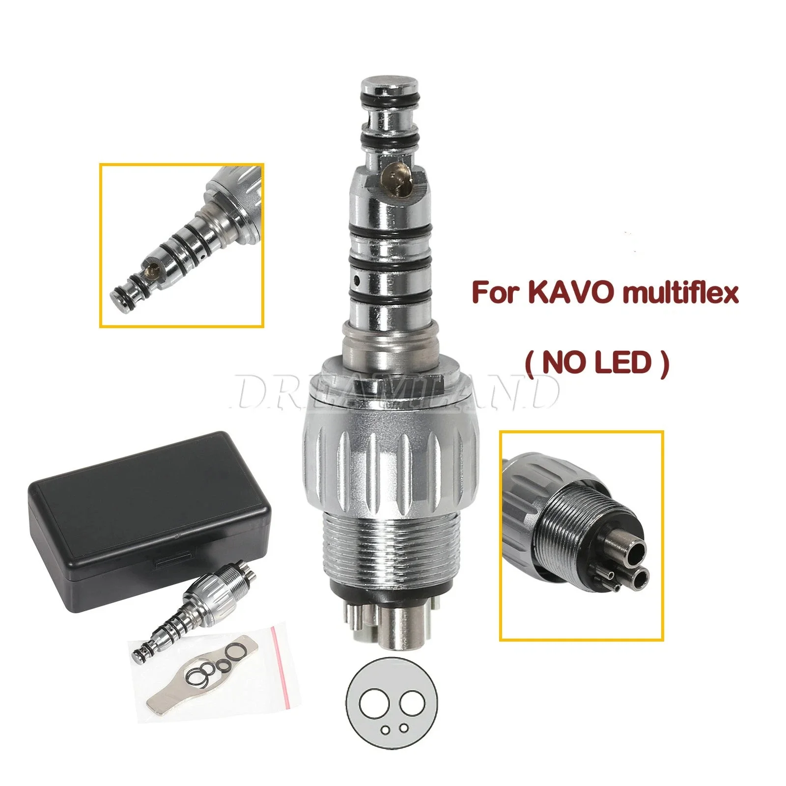 Dental LED/No Led E-generator Quick Coupler 4Hole for Kavo Fiber Optic Led High Speed Handpiece