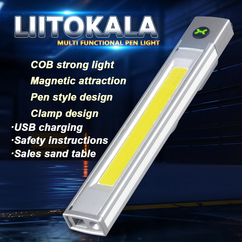 

LiitoKala LF-512 Многофункциональная лазерная указка TYPE-C перезаряжаемая боковая фара магнитная модель