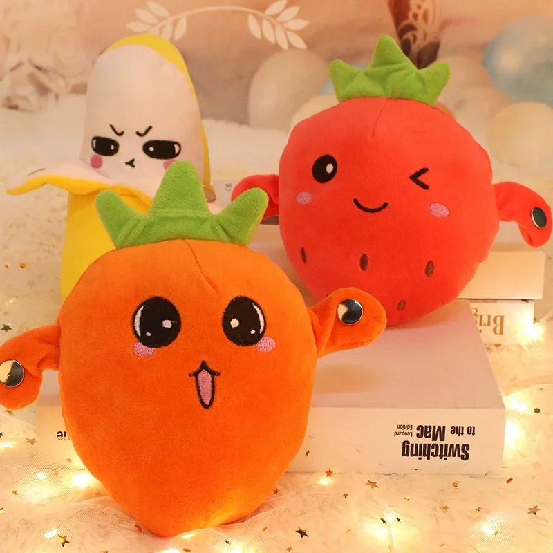 HOT Kids Banana Fruit Induction Beat Toy Creative Music Dolls Kawaii Parent-child Toys Sensory Party Game Collectible Toy