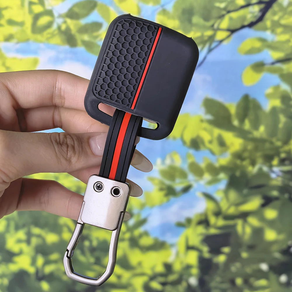 Honeycomb Grain Silicone Key Shell with Keychain Fit Nissan Micra K12 Note Navara Qashqai J10 X-Trail Primera Almera Sunny