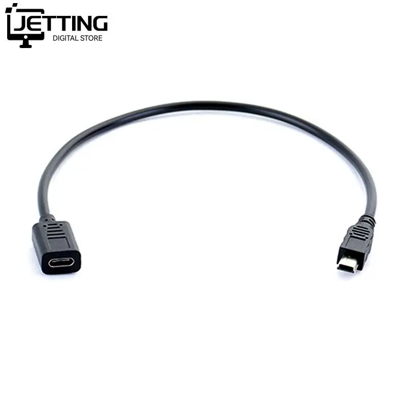 30 cm Mini USB Stecker auf Typ-c Weiblichen Lade Daten Adapter Kabel Adapter
